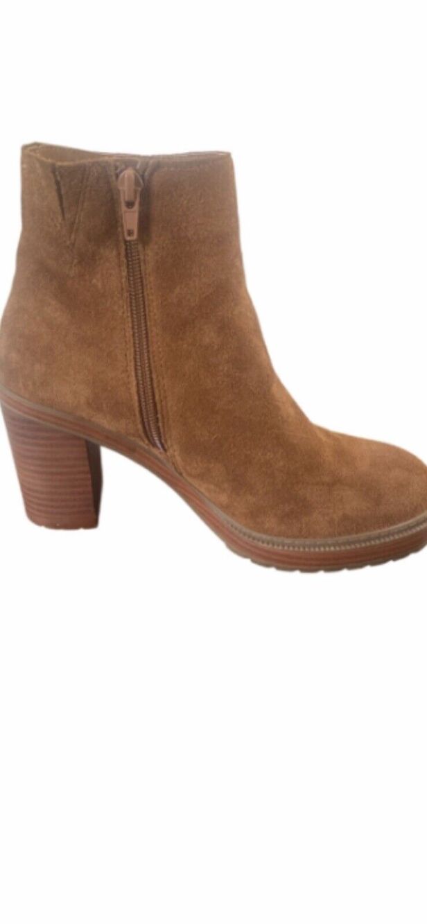 CROWN VINTAGE SUEDE BROWN BOOTS 7.5